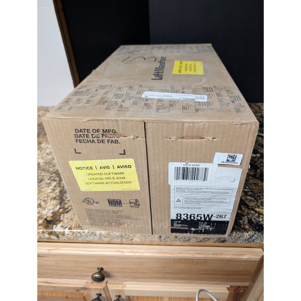 LiftMaster 8365W-267 1/2 HP Chain Drive Garage Opener Chain Rail NOT Included